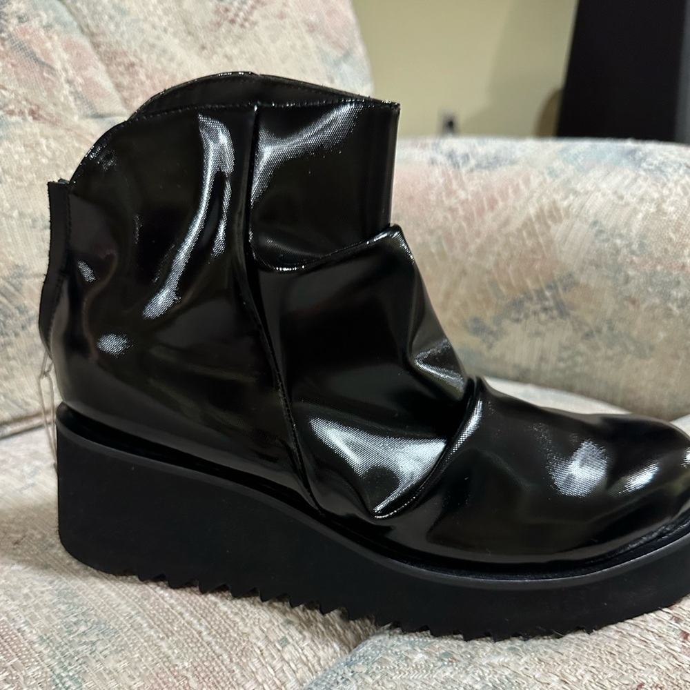 Authentic Leather Platform Italian Openclosedshoes - image 1